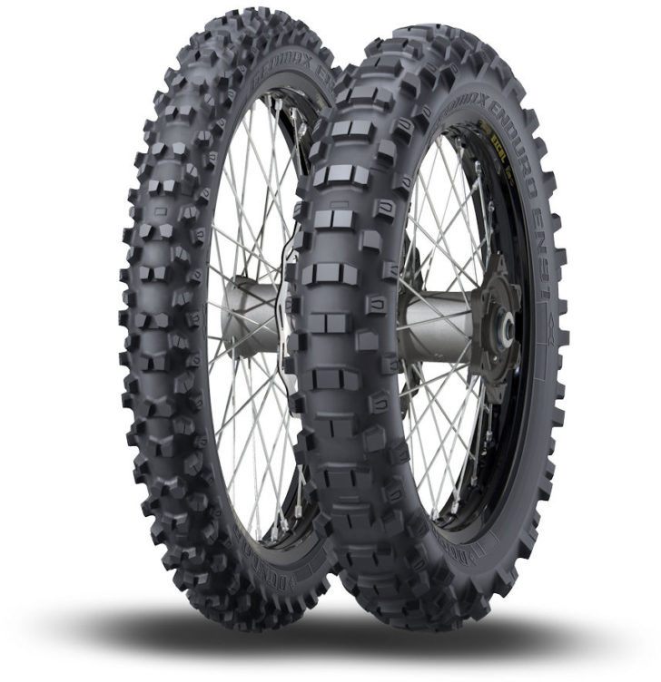Rear Tyre 140/80-18 GEOMAX EN91 for Enduro motorcycles, showcasing a rugged tread design for enhanced traction and durability.