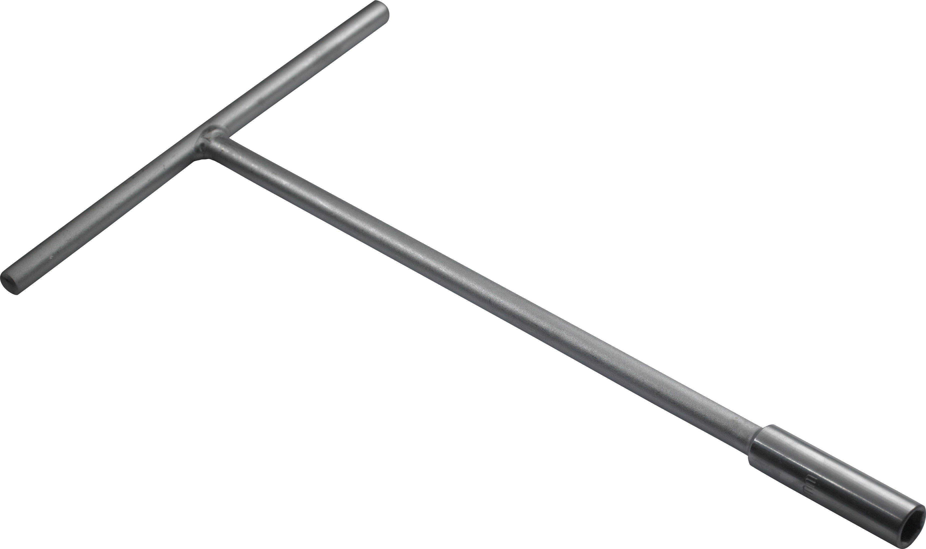 T-handle 19 mm socket tool with a comfortable grip and polished chrome finish