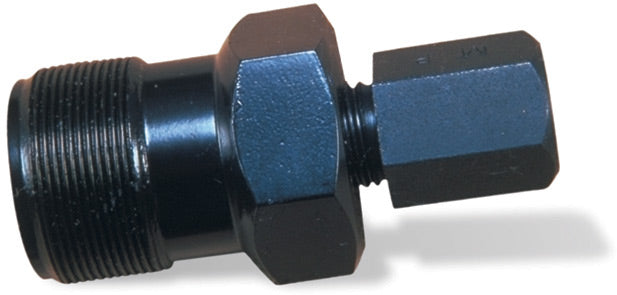 Flywheel puller with M27 x 1.0 mm left hand thread, designed for easy engine maintenance and repair.