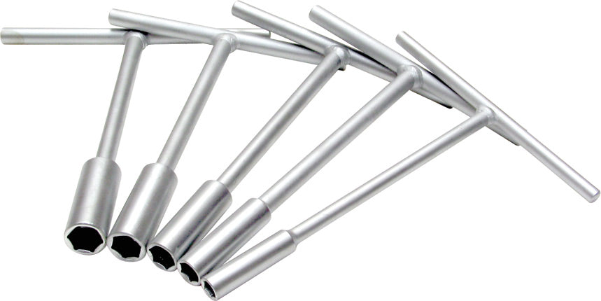 T-Handle Mini-Pro Set featuring 8, 10, 12, 13, and 14mm tools on a white background.