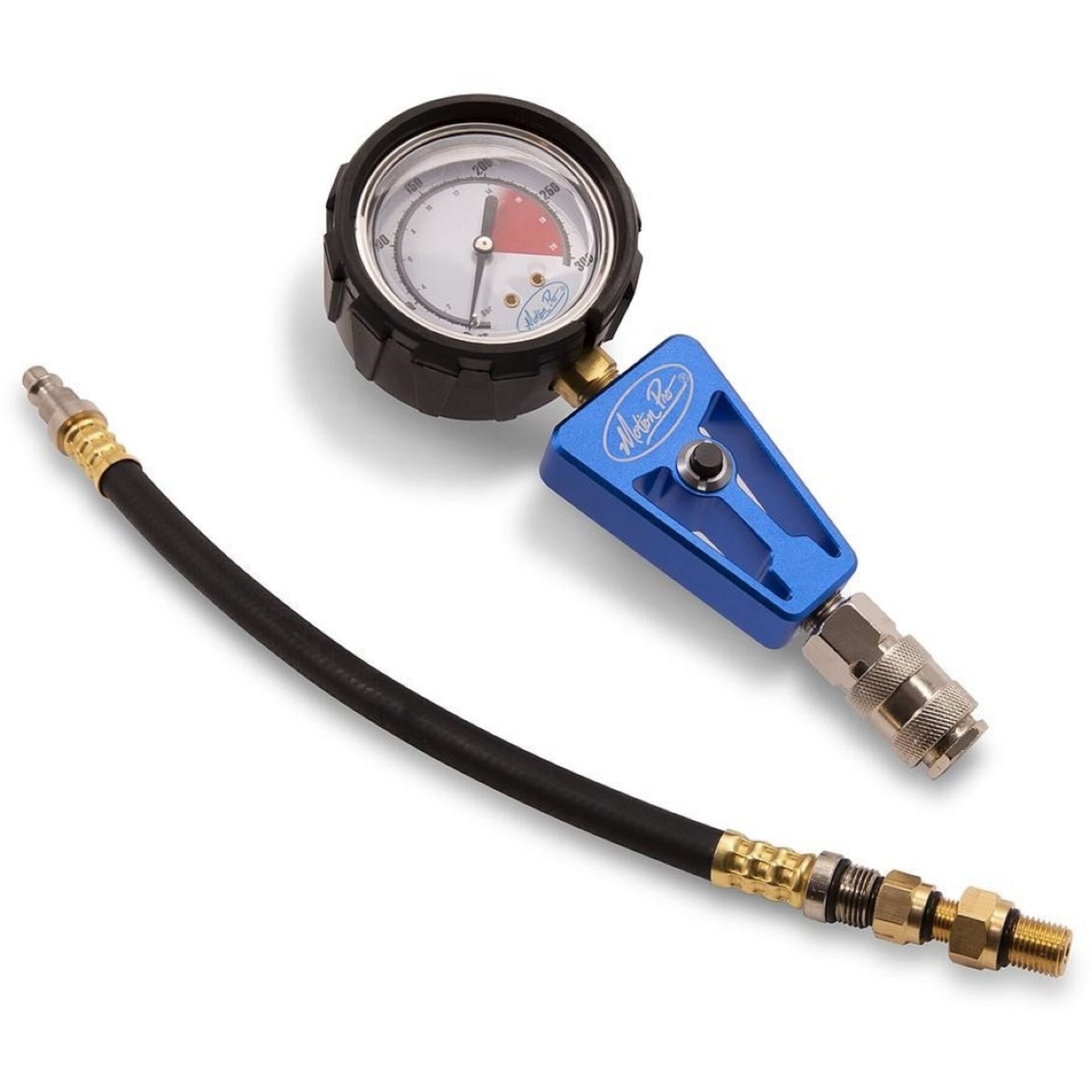 Compression Tester with 10, 12, and 14mm Adapters for automotive engine diagnostics