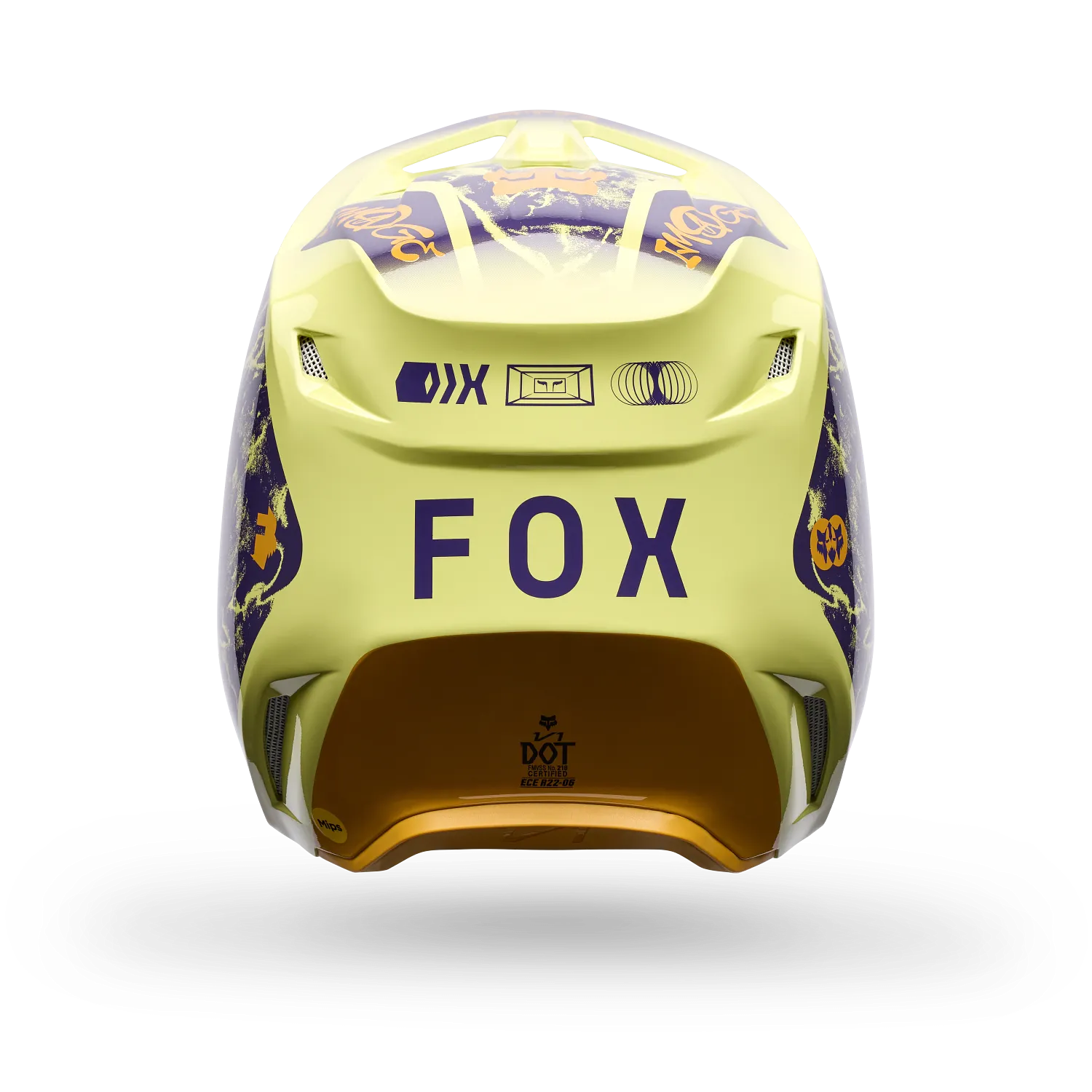 V1 IMAGE PRINT HELMET - PEAR YELLOW