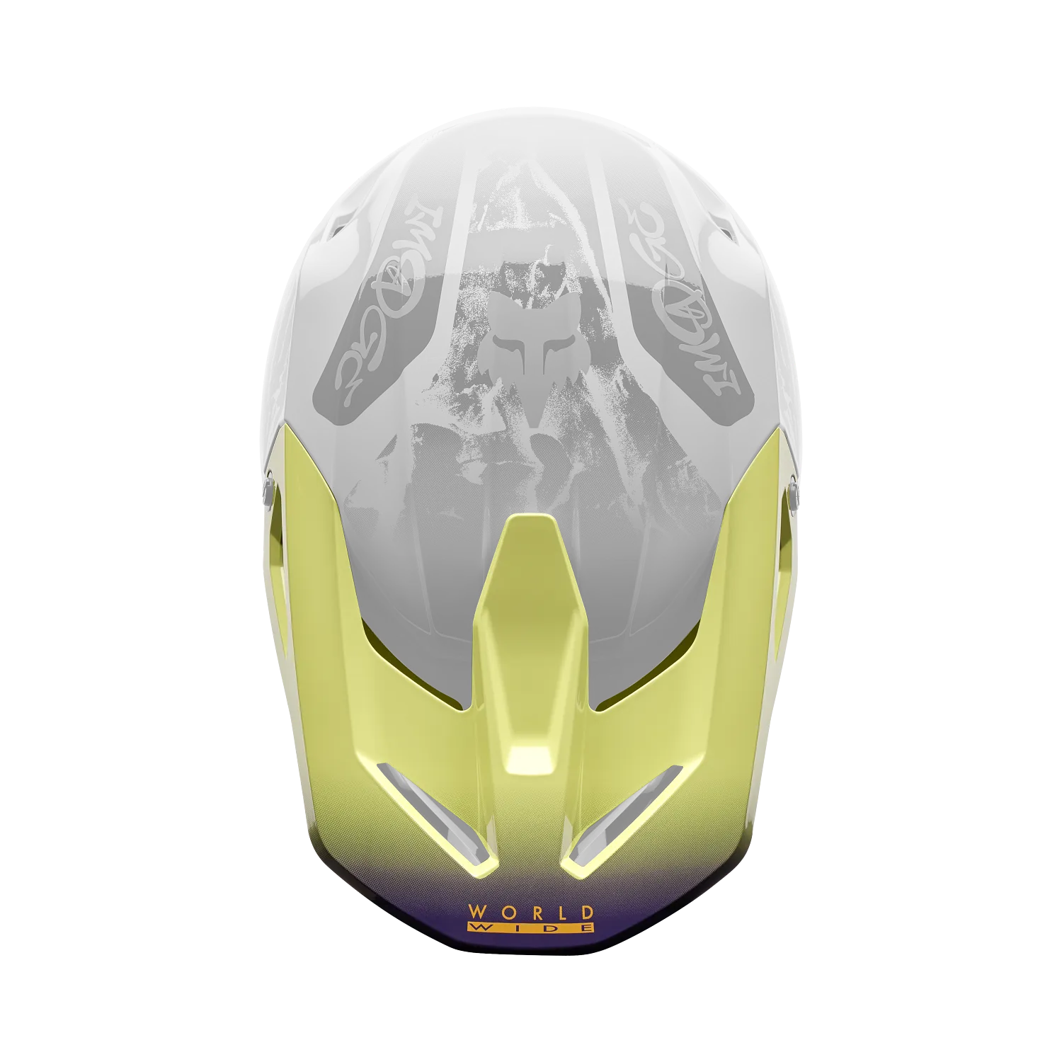 V1 HELMET VISOR - IMAGE PRINT - PEAR YELLOW