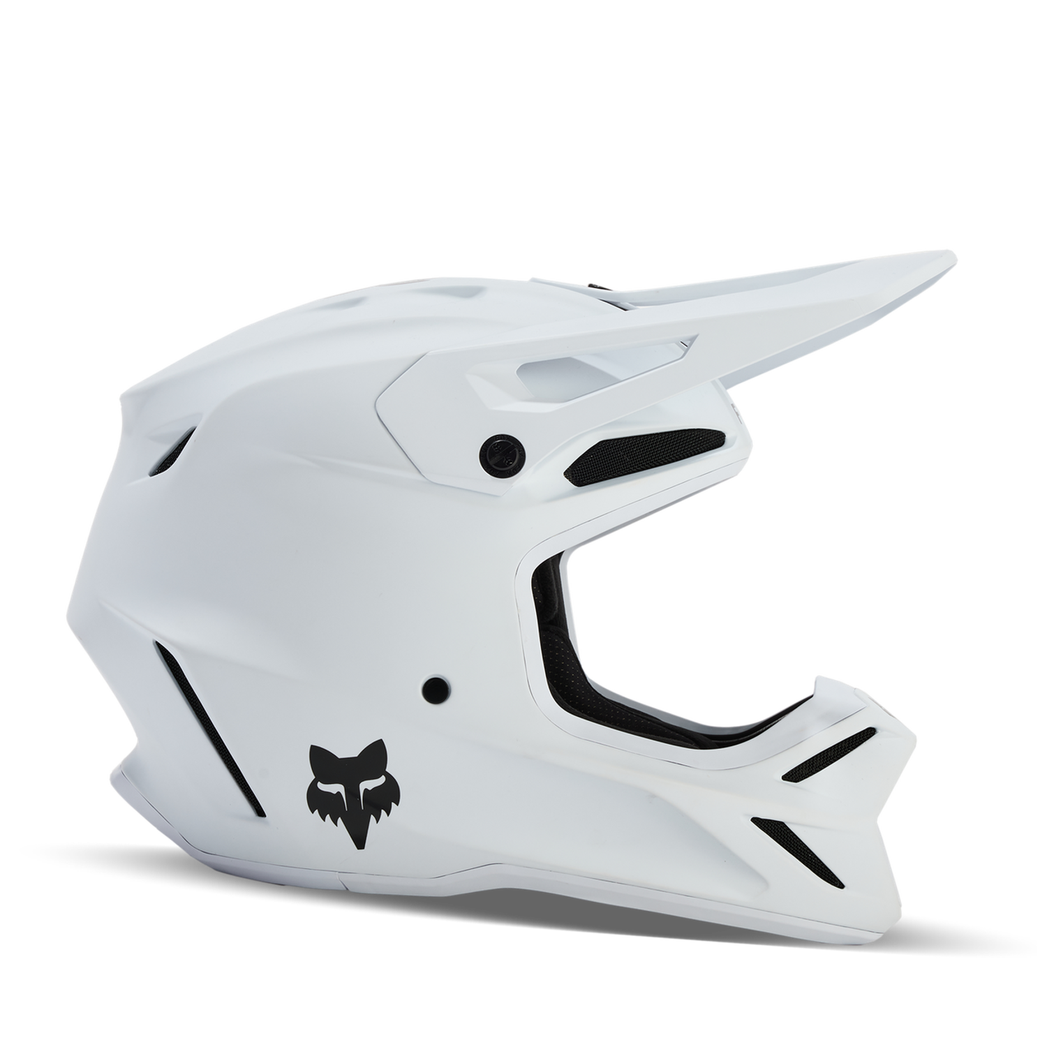 FOX YTH V3 SOLID HELMET - MATTE WHITE