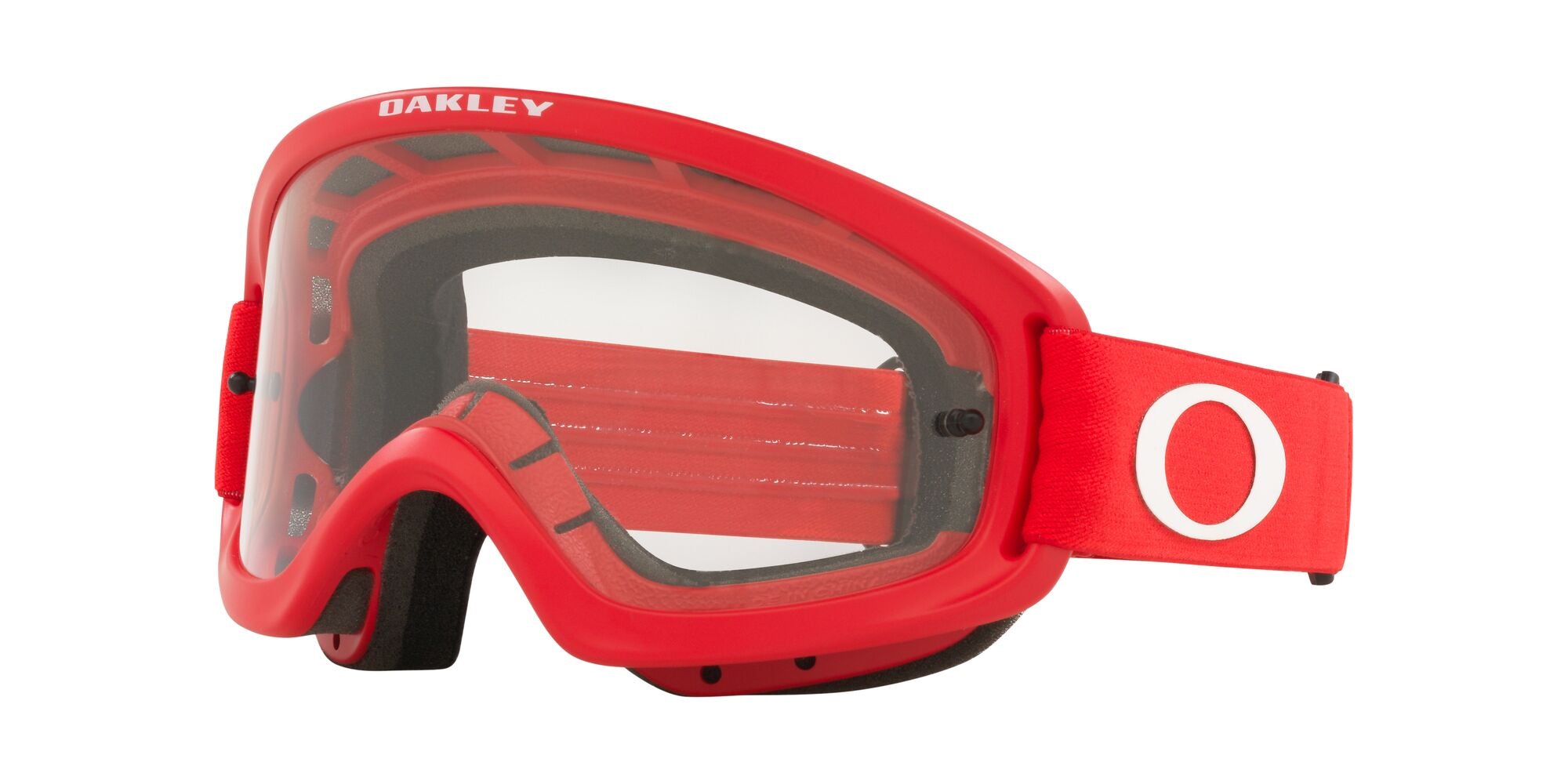 Oakley O Frame 2.0 Pro XS MX Goggle in Moto Red with Clear Lens