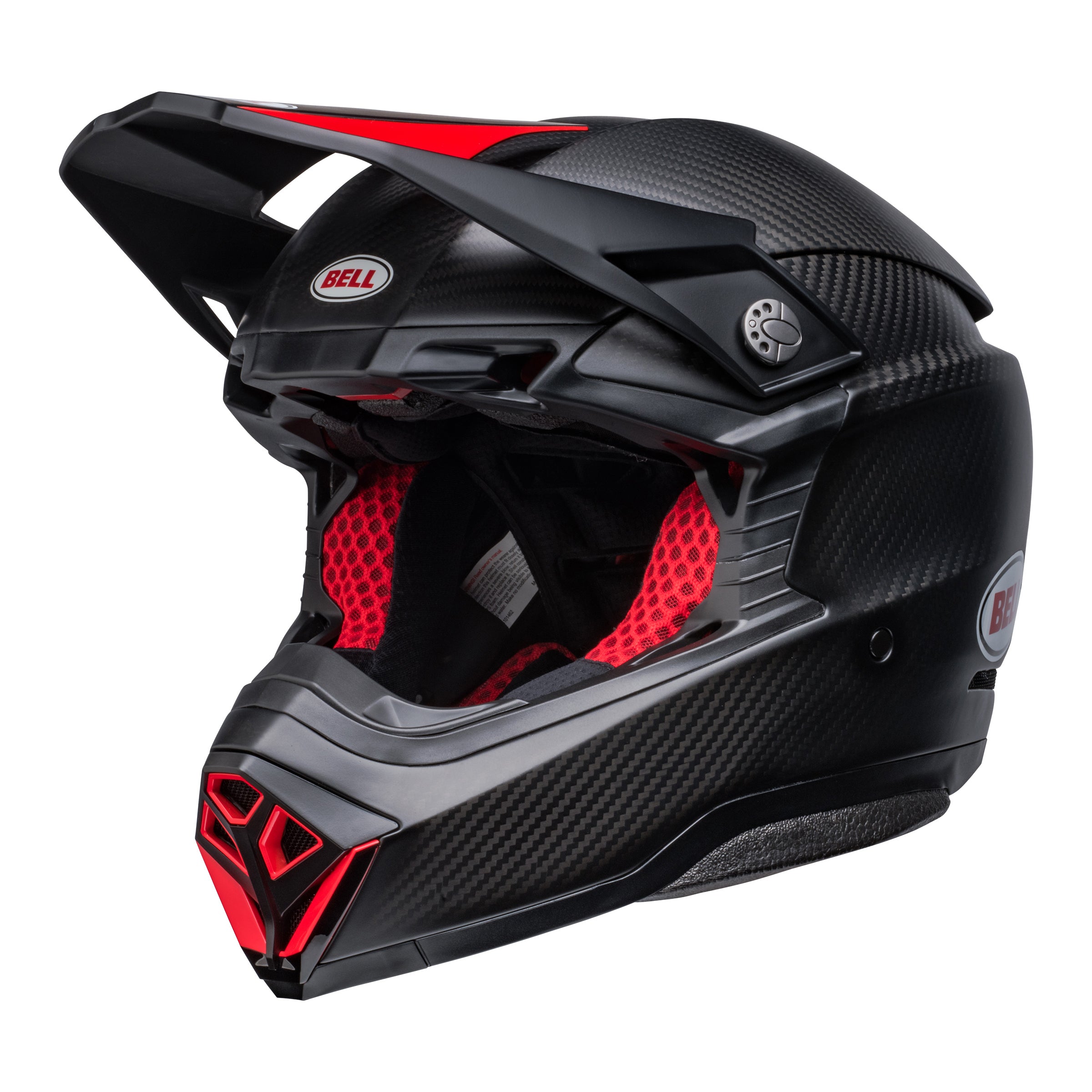 Bell MX 2023 Moto-10 Spherical Mips Adult Helmet in Black and Red, side view
