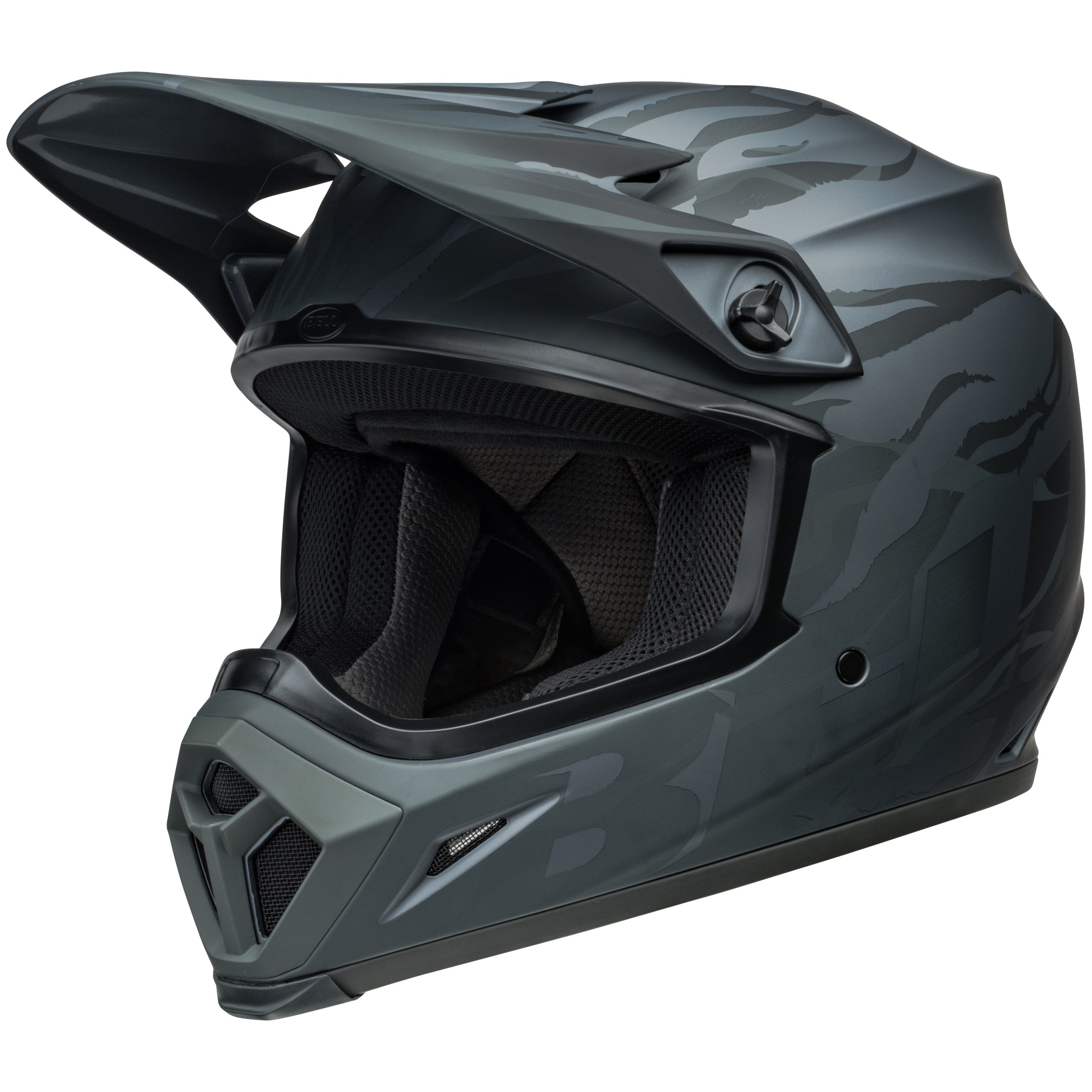 Bell MX 2024 MX-9 Mips Adult Helmet in Decay Matte Black with ECE6 Certification
