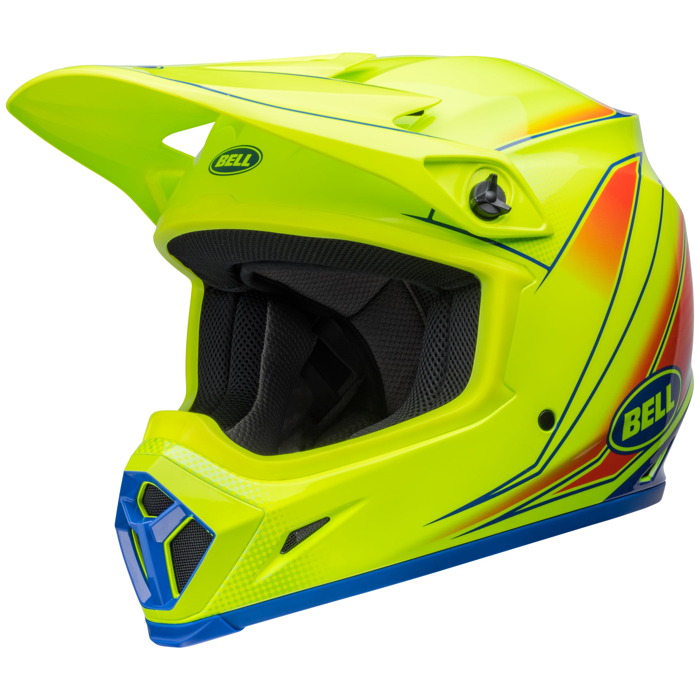Bell MX 2024 MX-9 Mips Adult Helmet in Zone Retina design, featuring advanced safety technology and ECE6 certification