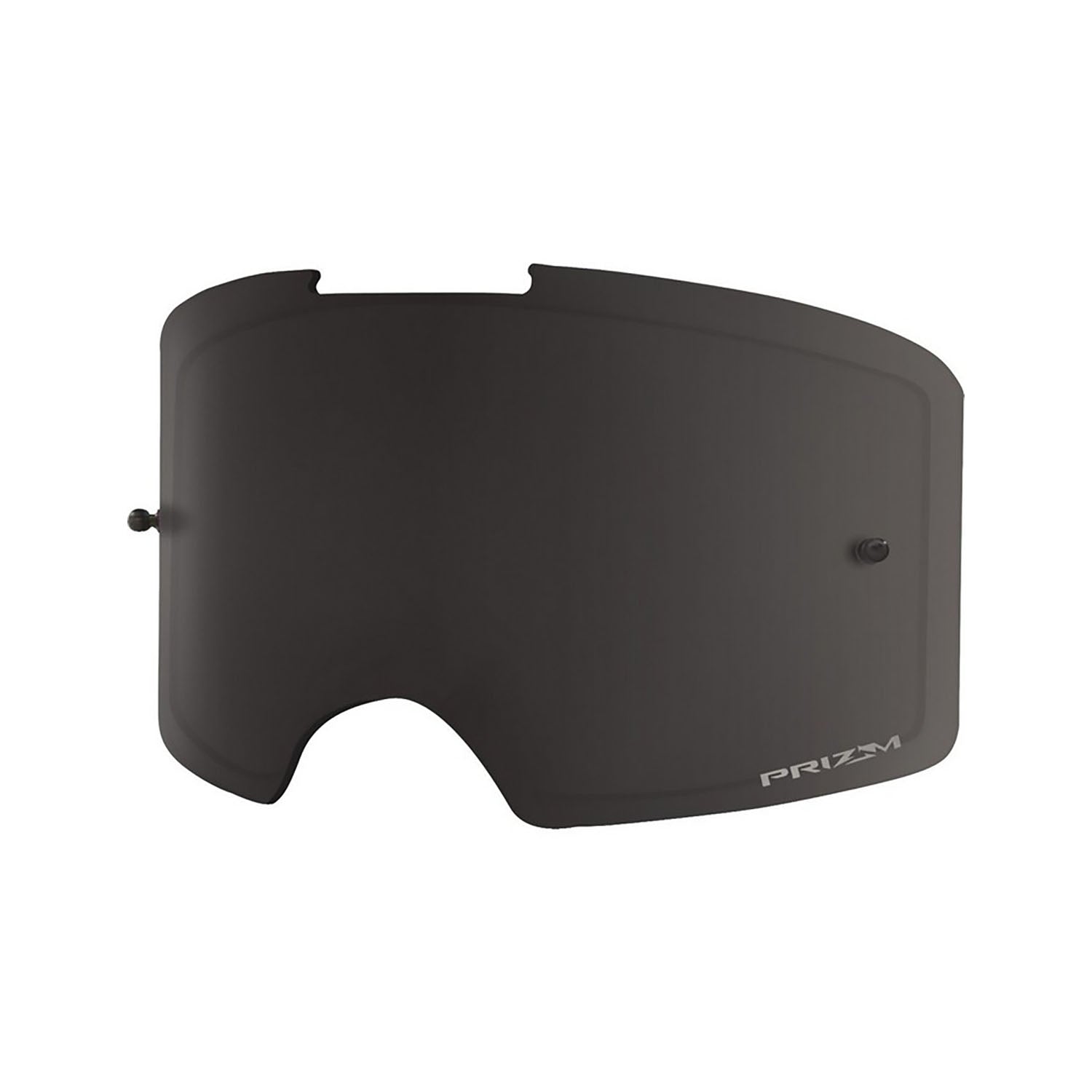 Oakley Front Line MX replacement lens in dark grey color, showcasing clarity and fit.