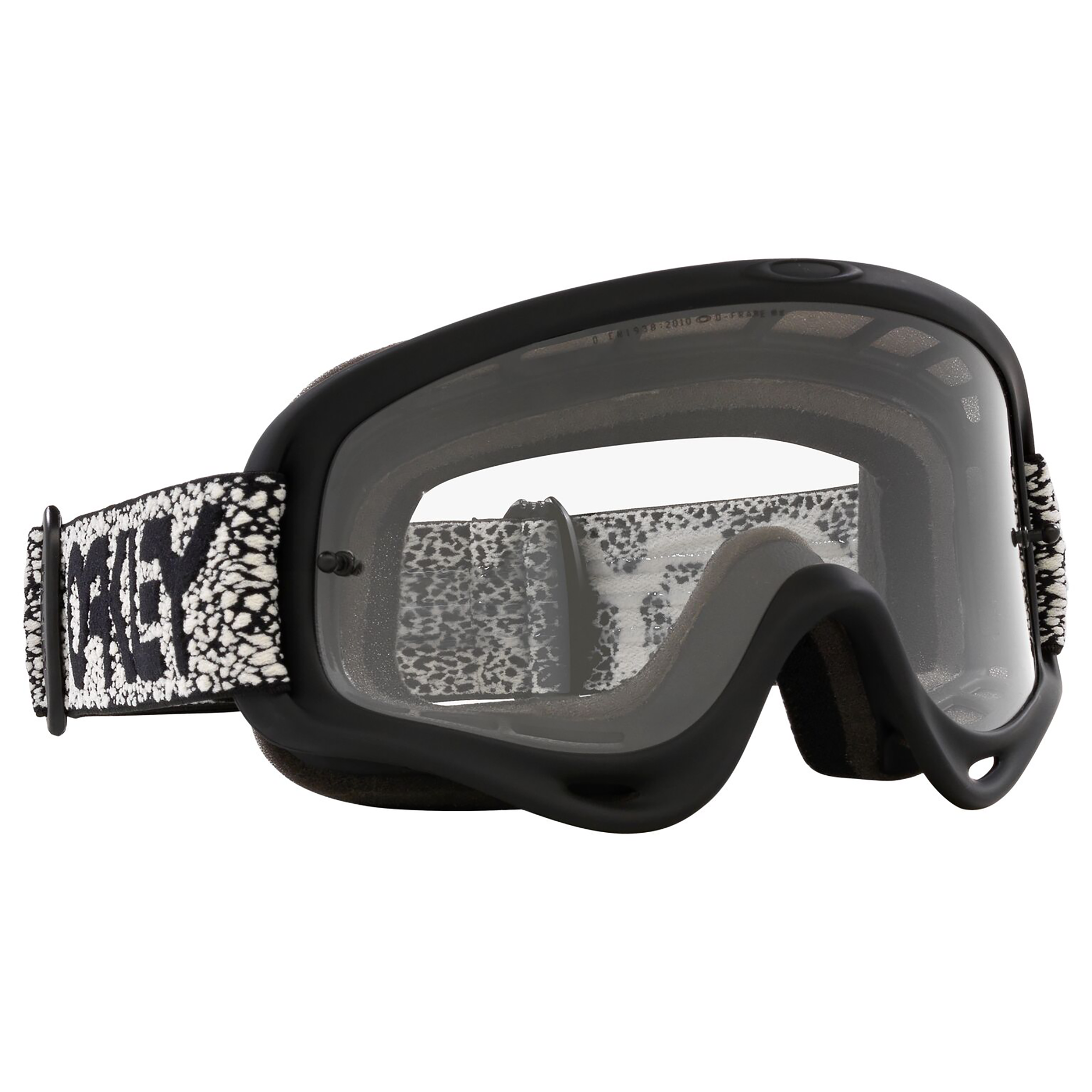 Oakley O-Frame MX Goggle in Grey Crackle with Clear Lens