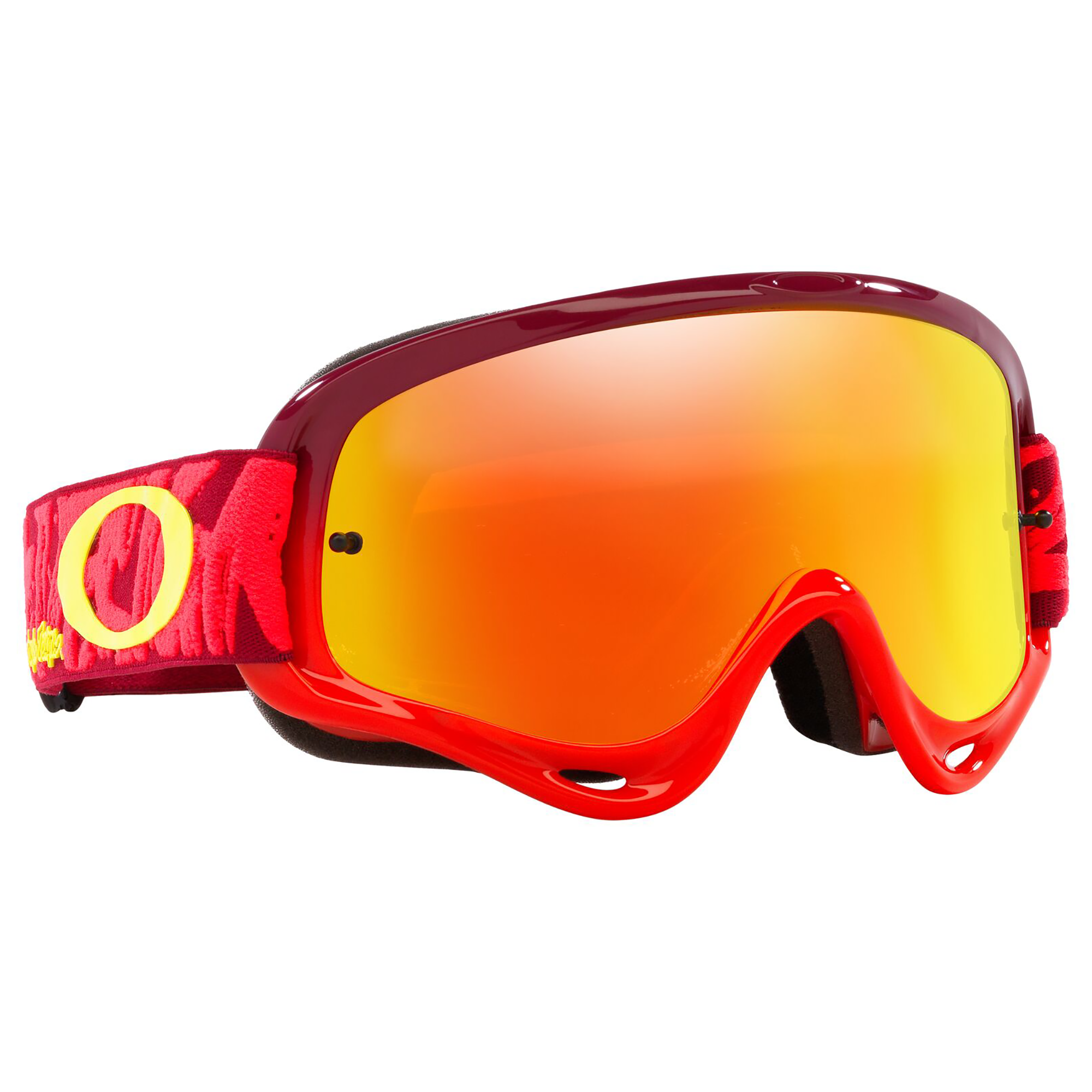 Oakley O Frame TLD Collection MX Goggle in Painted Red with Fire Iridium Lens