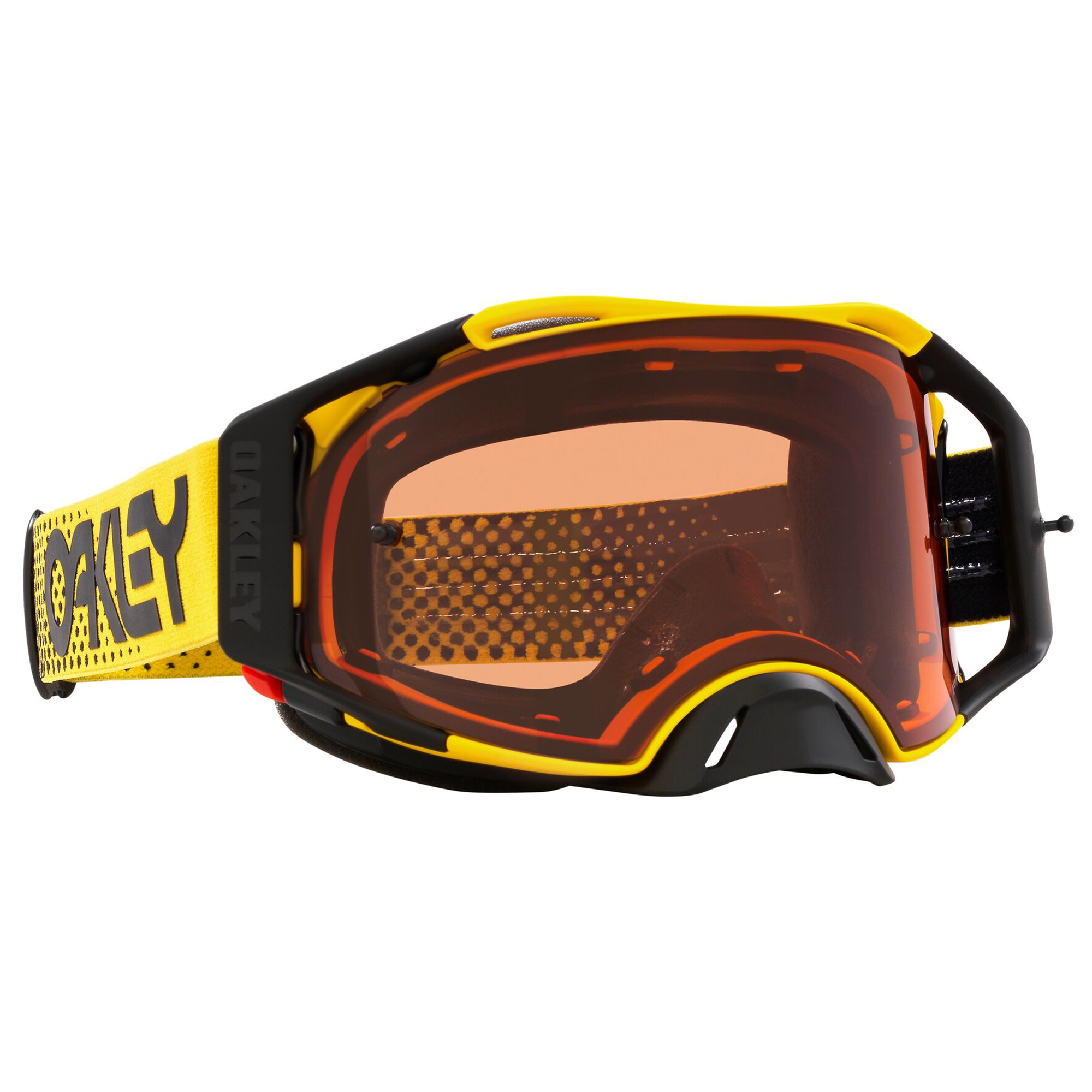 Oakley Airbrake MX Goggle in Moto Yellow with Prizm MX Bronze Lens