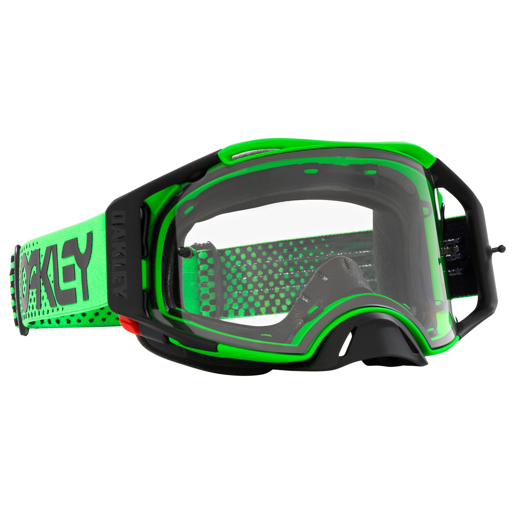 Oakley Airbrake MX Moto Green Goggle with Clear Lens