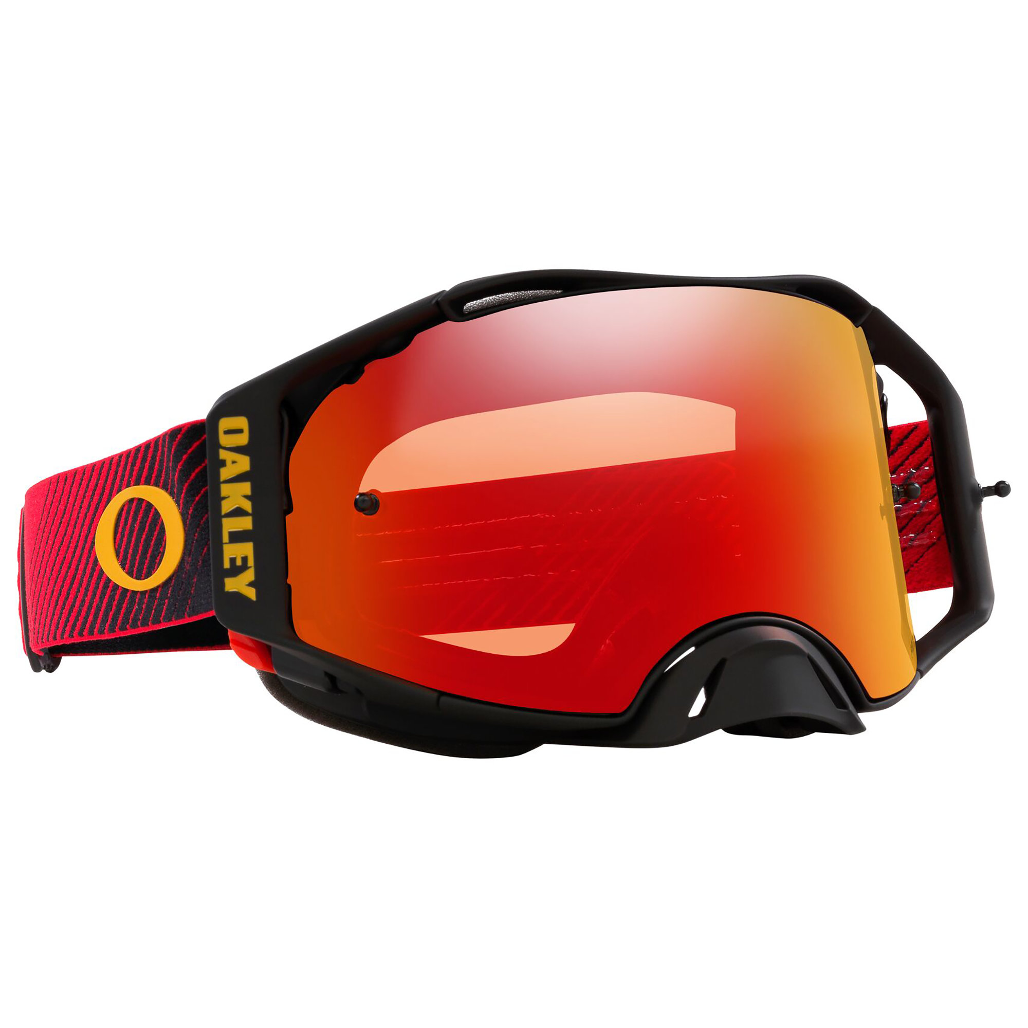 Oakley Airbrake MX Goggle in Red Flow with Prizm MX Torch Lens