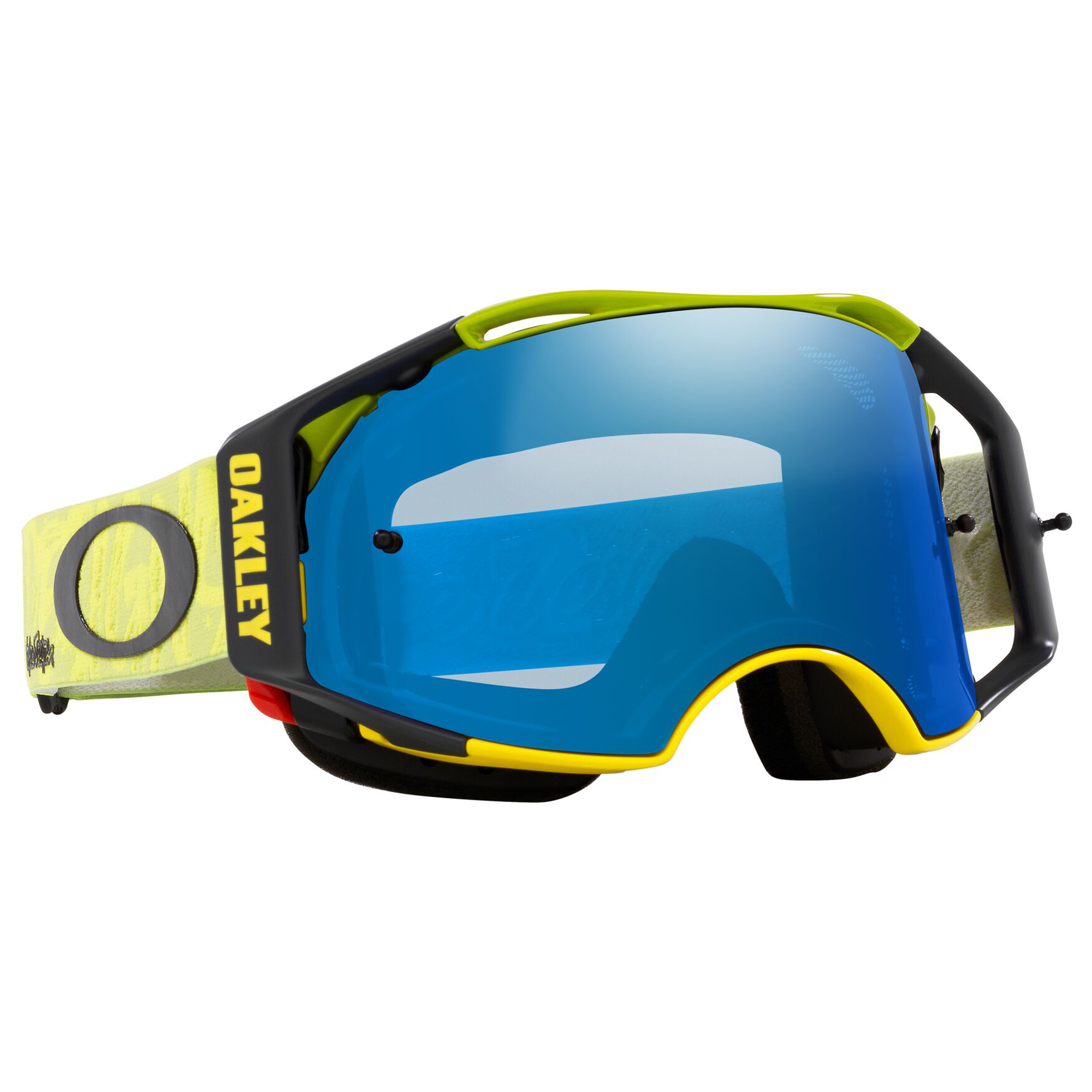 Oakley Airbrake TLD Collection MTB Goggle in Painted Yellow with Ice Iridium Lens