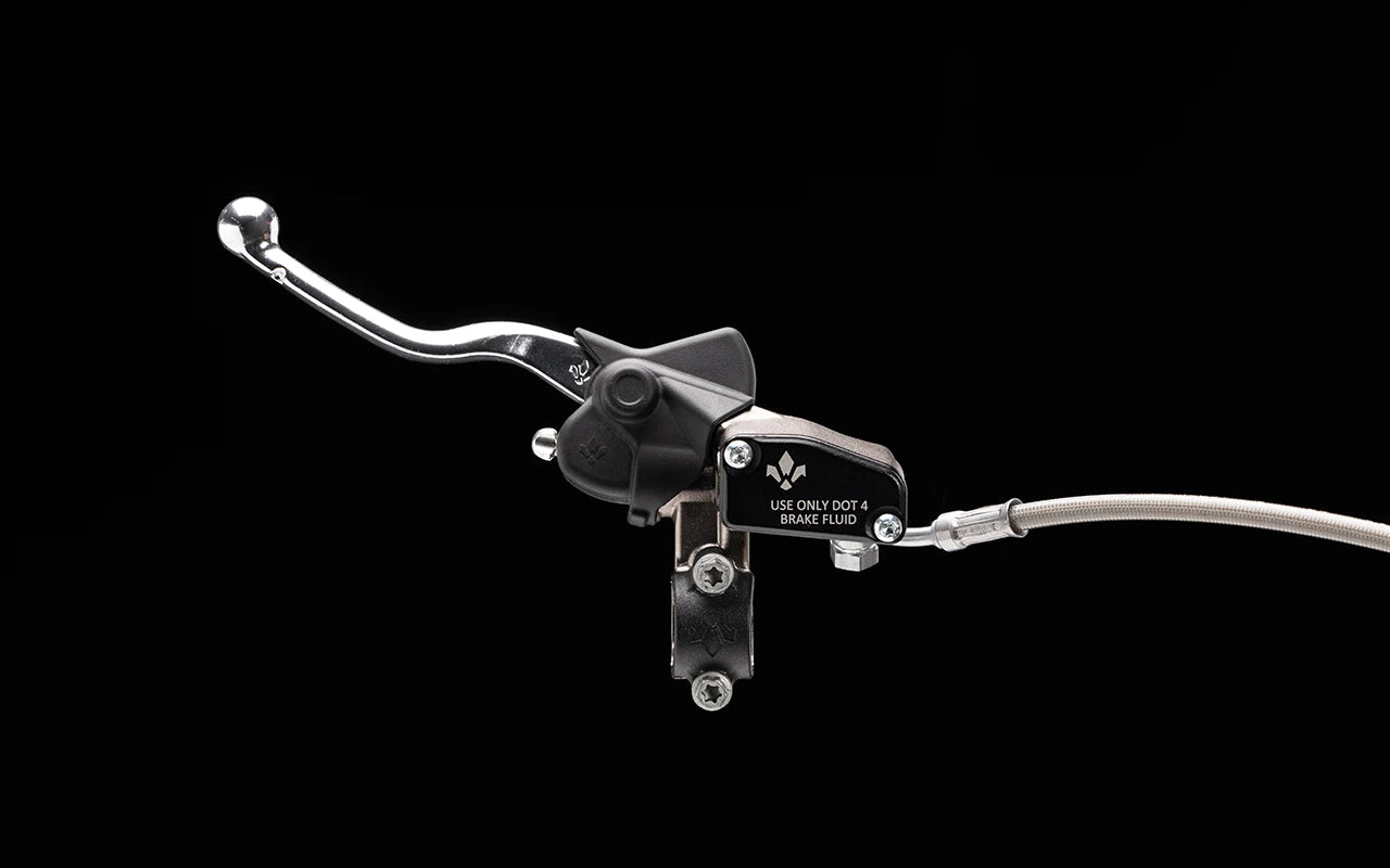 Rear hand brake Master Cylinder Assembly for motorcycles, close-up view