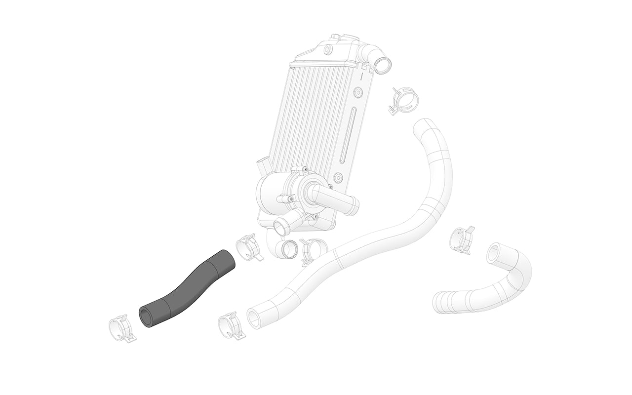 Close-up of Radiator Hose Inlet for Engine Cooling System