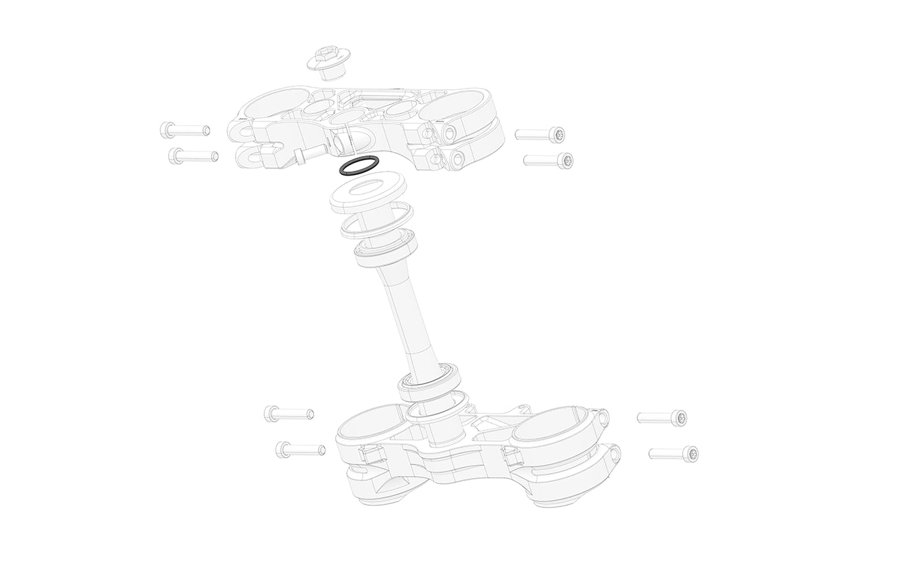 Top Steering Head Bearing O-Ring Detail