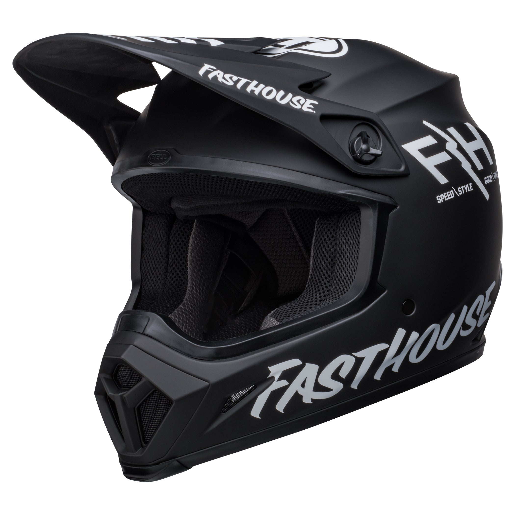 Bell MX 2023 MX-9 Mips Adult Helmet in FH Prospect Matte Black and White ECE6 Version